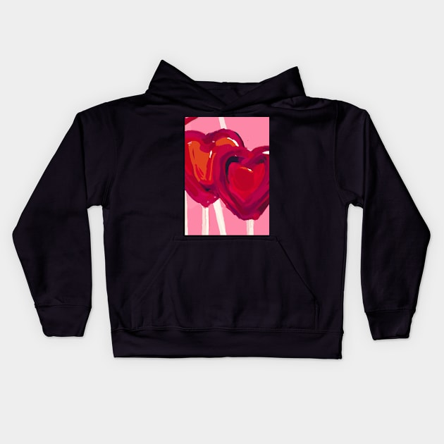 Heart Lollipop Kids Hoodie by maxcode